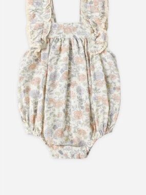 Rylee + Cru Floral Ruffle Baby Romper Maya Romper 0-3 months
